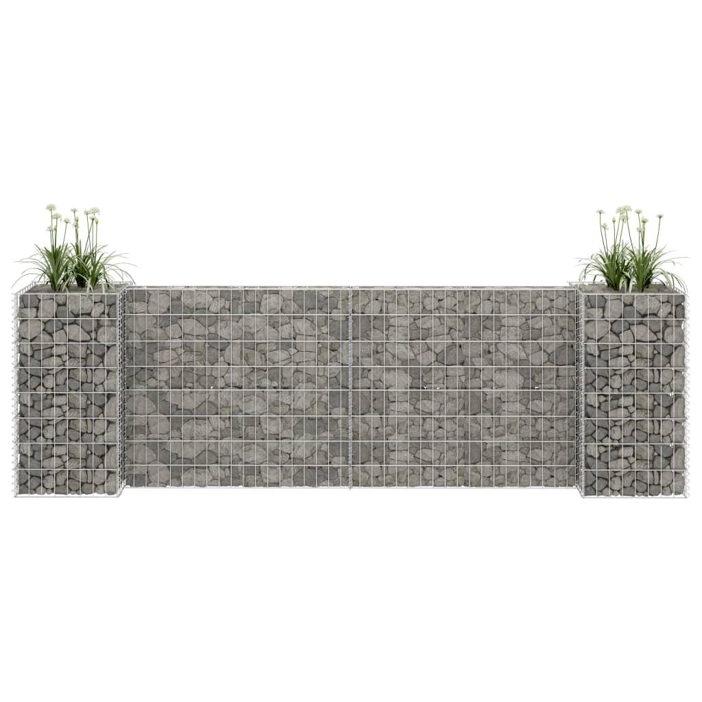 H-formet gabion-plantekasse 260x40x80 cm stål H-formet gabion-plantekasse 260x40x80 cm stål