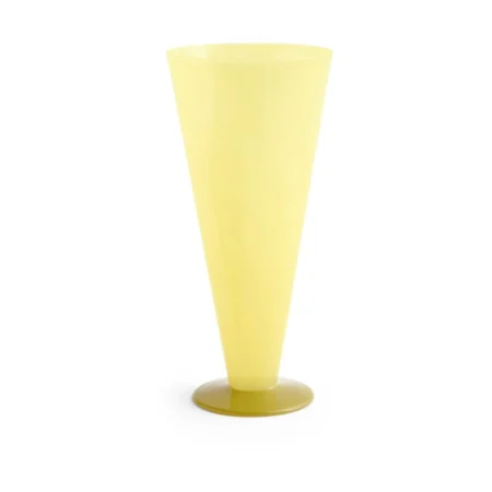 HAY Conical vase Yellow-lime green, large