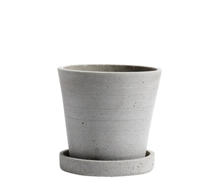 HAY Flowerpot with Saucer - Grey - Small