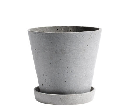 HAY Flowerpot with Saucer - Large - Grey