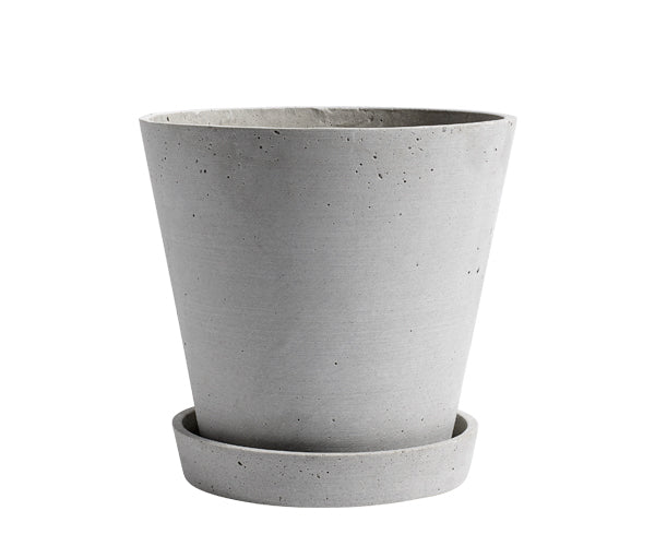 HAY Flowerpot with Saucer - XL - Grey HAY Flowerpot with Saucer - XL - Grey