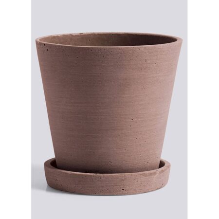 HAY - Flowerpot with saucer - Urtepotte - Terrakotta - M - Ã˜: 14 x H: 13,5 cm