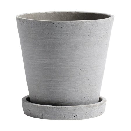 HAY HAY Flowerpot urtepotte med underkop M Ø14 cm Grå