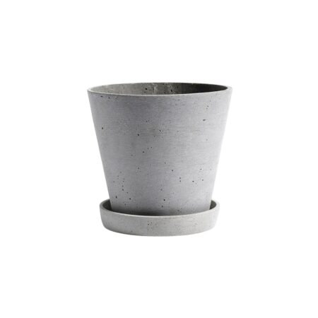 HAY HAY Flowerpot urtepotte med underkop XL Ø21.5 cm Grå