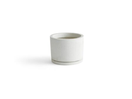 HAY - Plant Pot with Saucer - Urtepotte - White L - Ø19 x H14.5