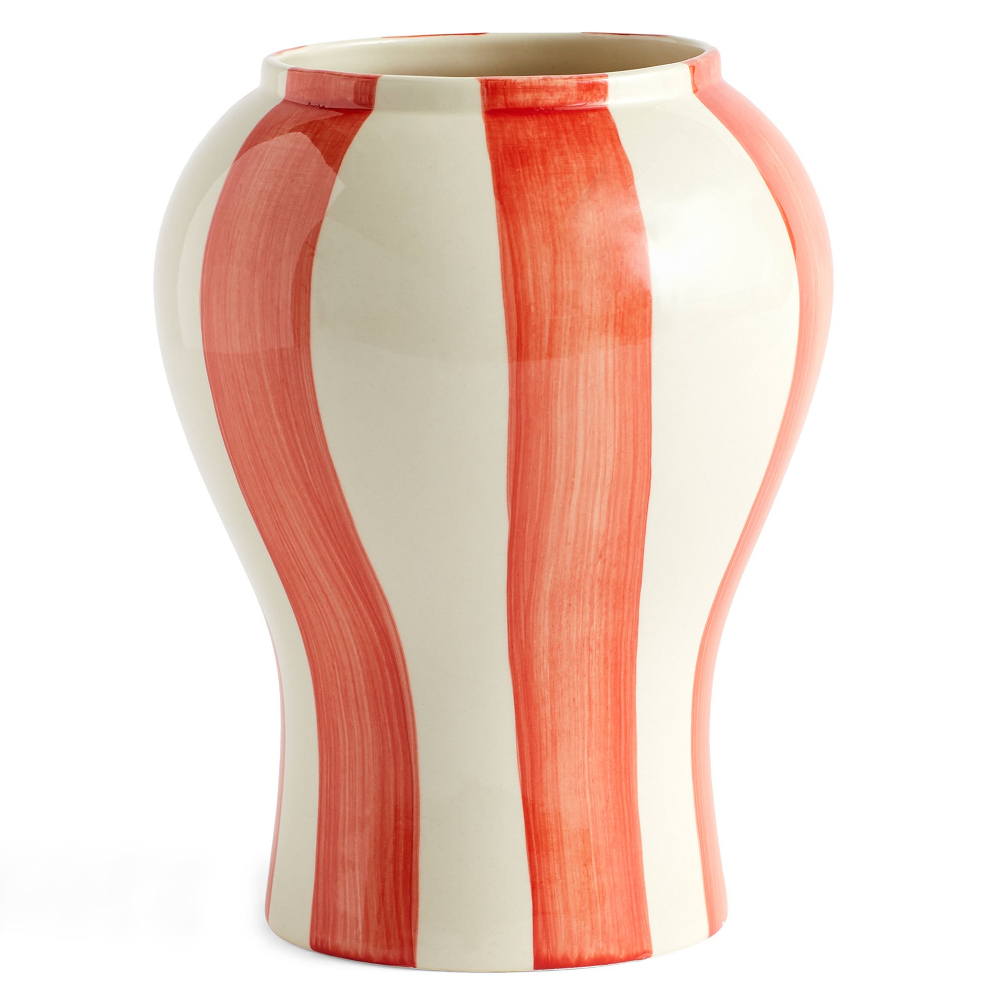HAY Sobremesa Stripe vase, small, rød HAY Sobremesa Stripe vase, small, rød