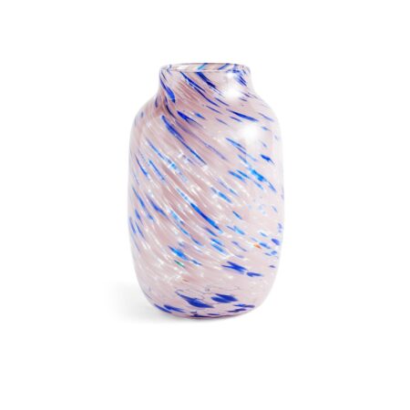 HAY Splash Round vase L 30 cm Light pink/Blue