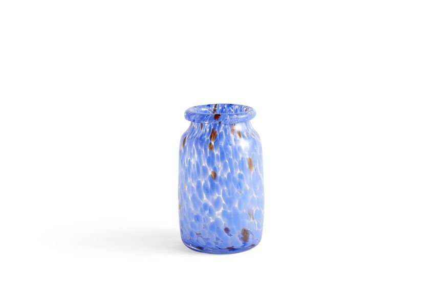 HAY Splash Vase Roll Neck M Ø: 14,5 cm - Blue HAY Splash Vase Roll Neck M Ø: 14,5 cm - Blue