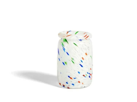 HAY - Splash Vase Roll Neck Medium White Dot