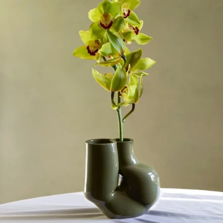 HAY - W&S VASE CHUBBY OLIVE GREEN