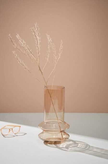 HAZE glasvase - højde 30 cm Amber
