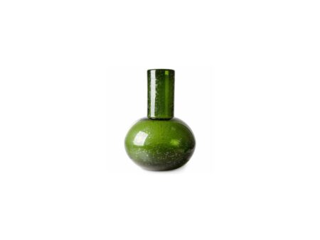 HKLiving - Green Glass Blown Vase - Vase - Green - 19x19x24cm