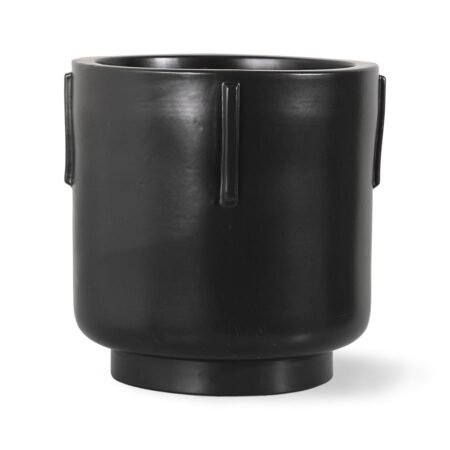 HKliving Fodet krukke Ø42x43 cm Sort