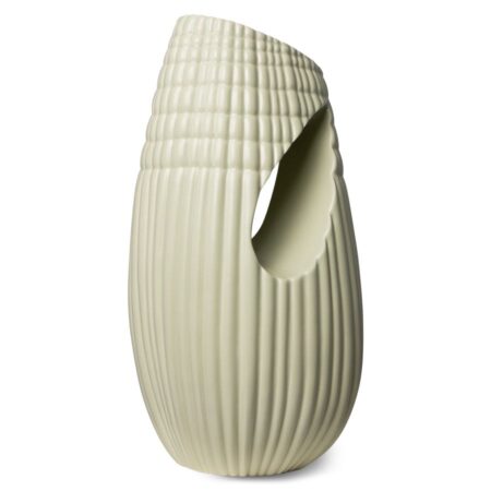 HKliving HK Objects vase Riflet 14x32 cm Mat mint