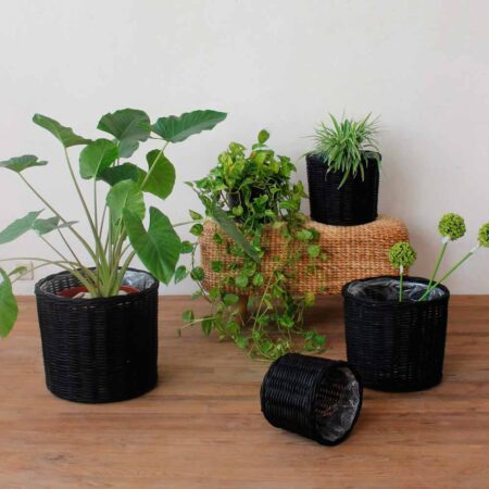 HOUSE NORDIC Bogor kurve - sort kubu, rund (sæt/4 stk.)