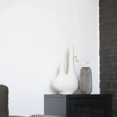 HOUSE NORDIC Vase i keramik, hvid, 23x11,5x37 cm