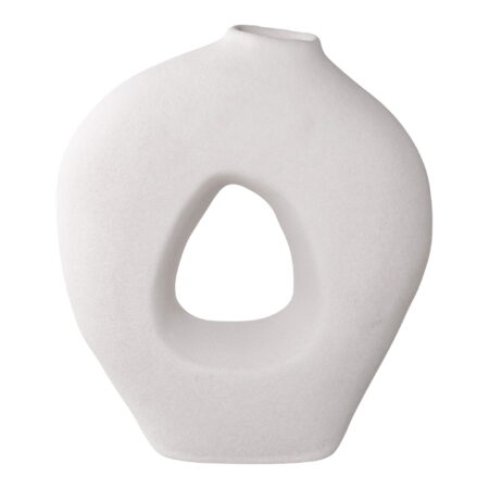HOUSE NORDIC vase - hvid keramik (24x10,5x27,8)