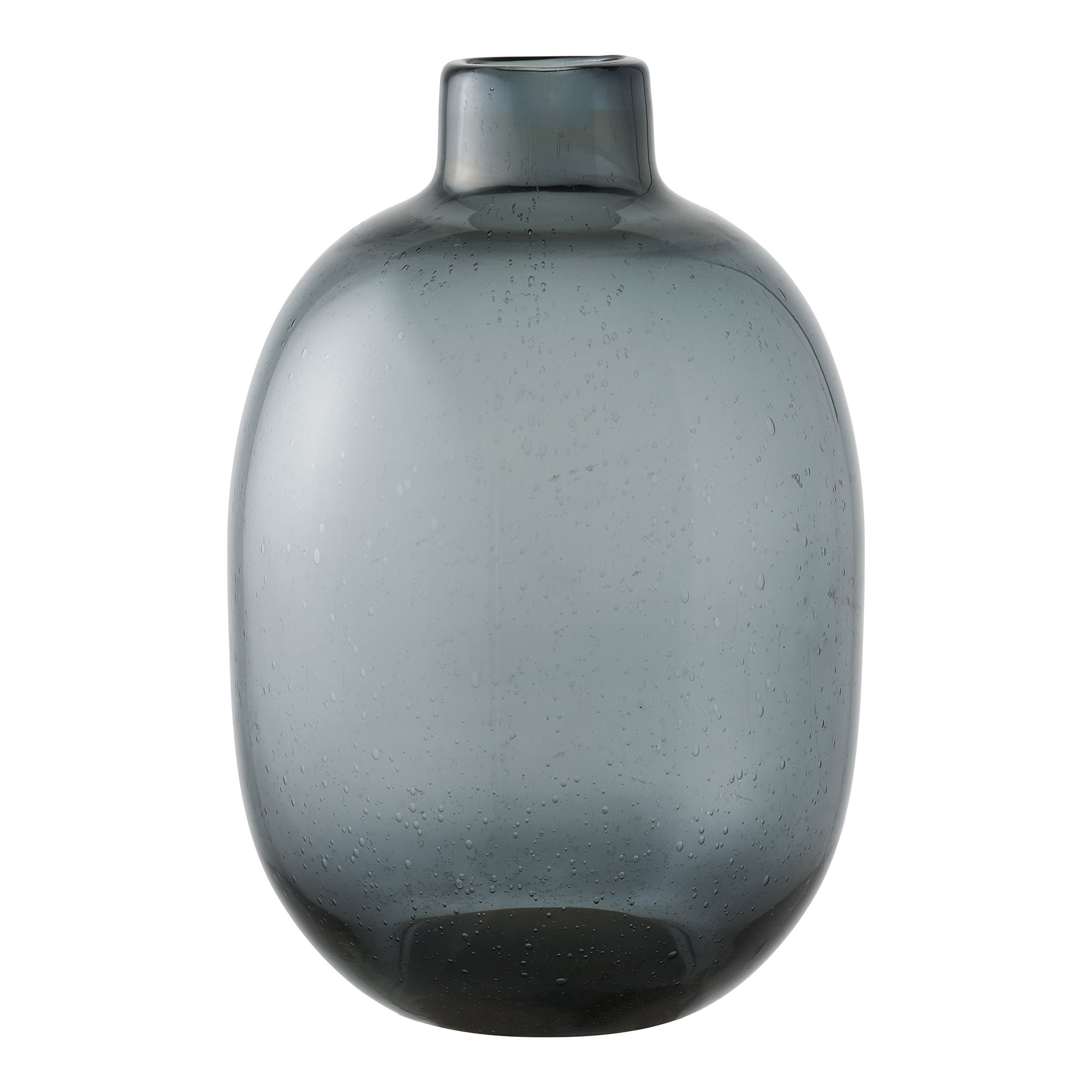 HOUSE NORDIC vase, rund - røgfarvet sort glas (H:35) HOUSE NORDIC vase, rund - røgfarvet sort glas (H:35)