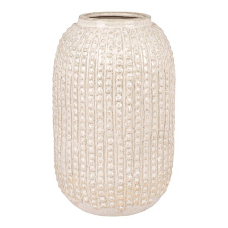 HOUSE NORDICÂ vase, rund - beige keramik (H:25,5)