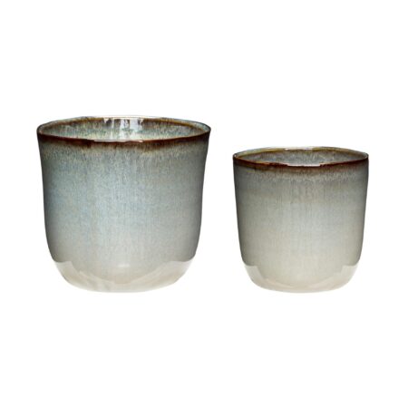 HÜBSCH - Glaze Krukker (sæt af 2)