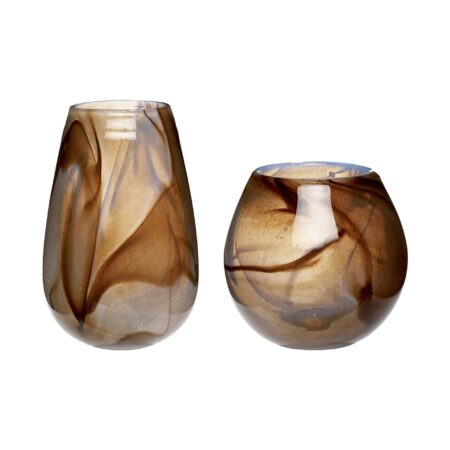 HÜBSCH - Leaf Vase (sæt af 2)