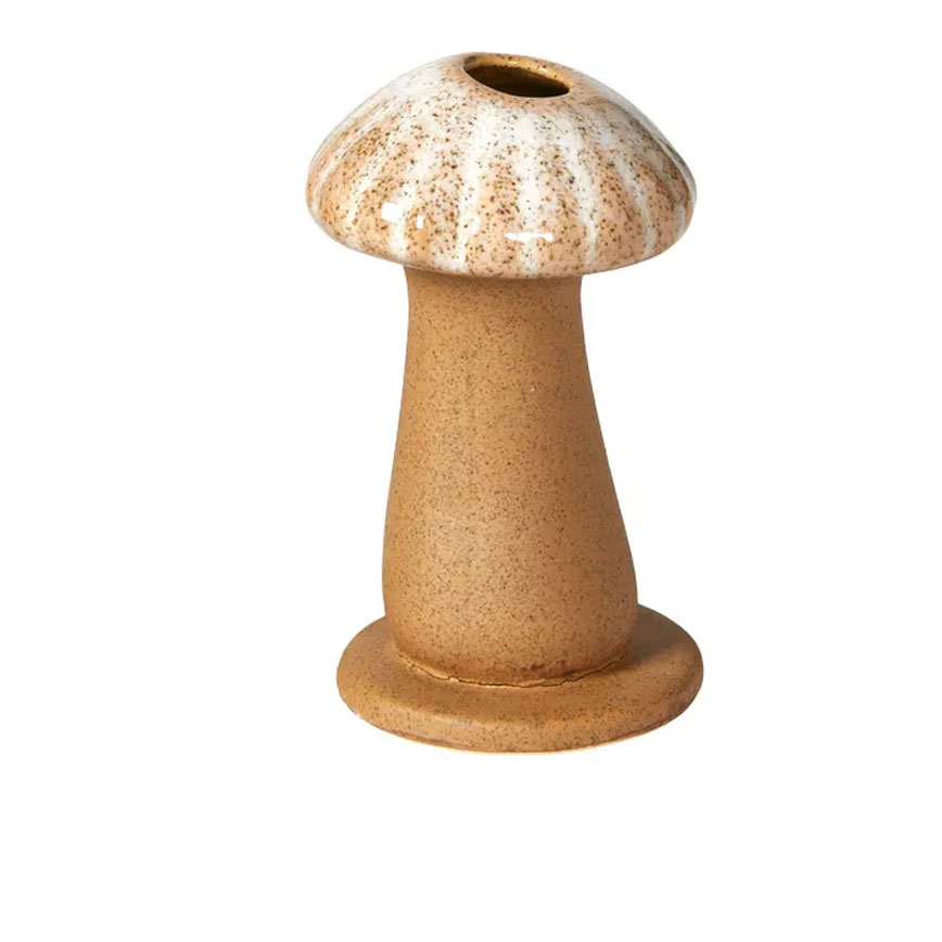 Håndmalet vase svamp brun H9cm 252304 Håndmalet vase svamp brun H9cm 252304
