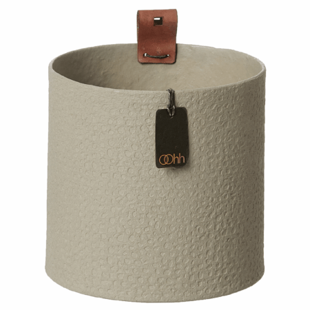 Hænge potte i genbrugspapir, vandtæt, stor, beige