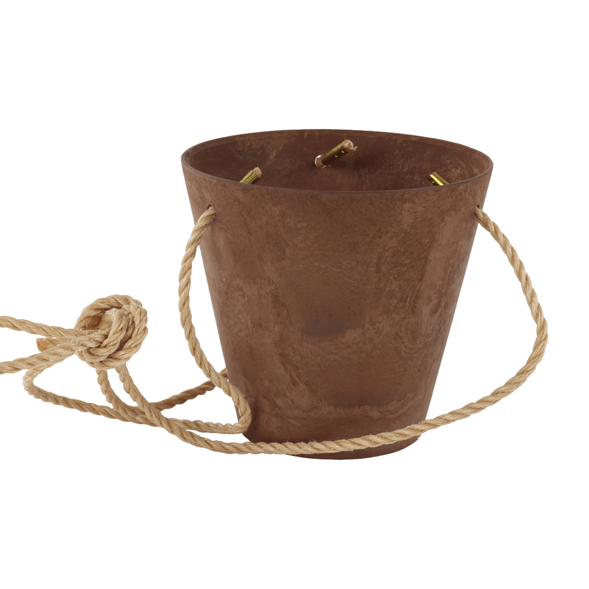 Hænge urtepotte, ude og inde, rust artstone Ø 17 cm. Hænge urtepotte, ude og inde, rust artstone Ø 17 cm.