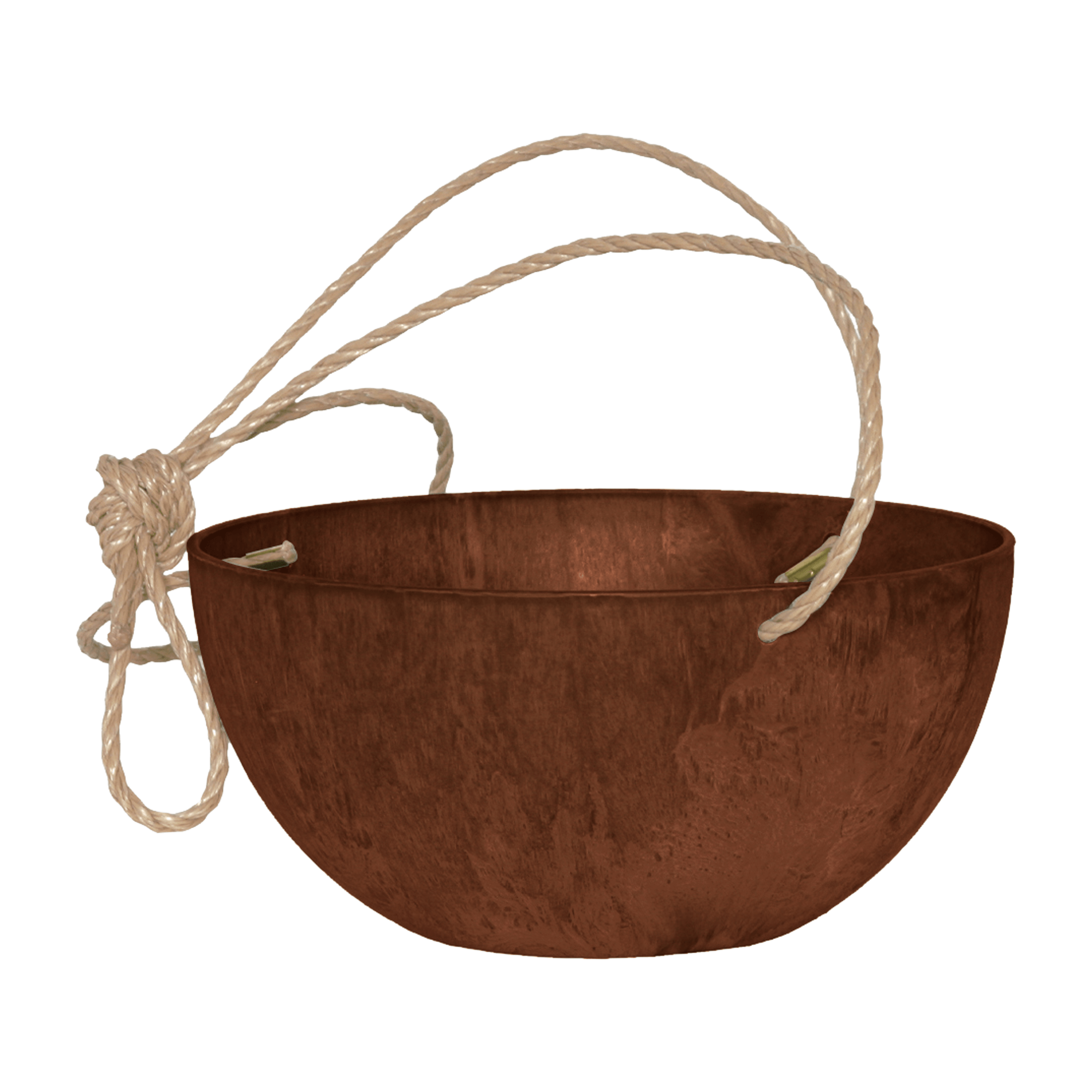 Hænge urtepotte, ude og inde, rust artstone Ø 25 cm. Hænge urtepotte, ude og inde, rust artstone Ø 25 cm.