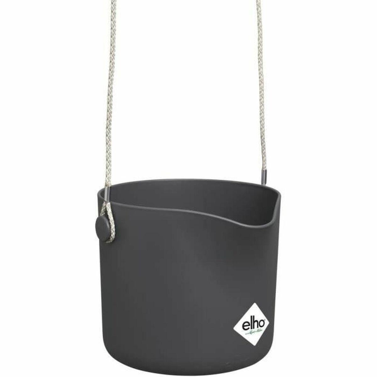 Hængende planter Elho Sort Cirkulær Antracit Plastik Ø 18 cm Hængende planter Elho Sort Cirkulær Antracit Plastik Ø 18 cm
