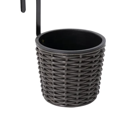 Hængepotte Ø16xH23 cm i antracit polyrattan