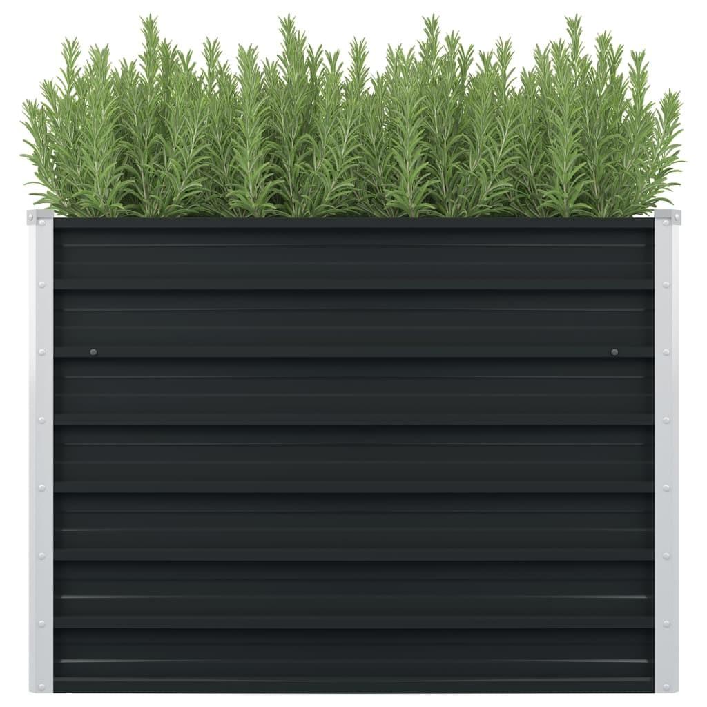 Hævet plantekasse 100x100x77 cm galvaniseret stål antracitgrå Hævet plantekasse 100x100x77 cm galvaniseret stål antracitgrå
