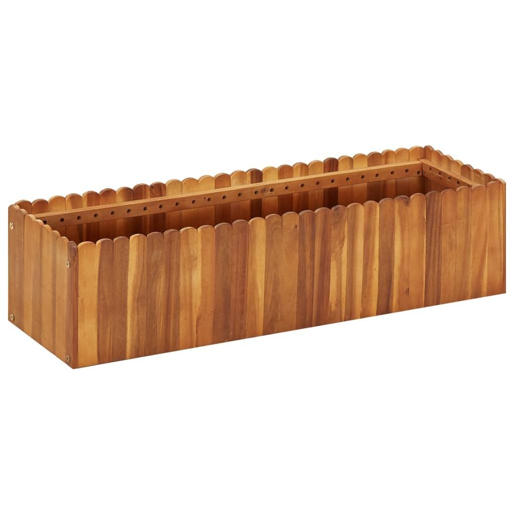 Hævet plantekasse 100x30x25 cm massivt akacietræ Hævet plantekasse 100x30x25 cm massivt akacietræ