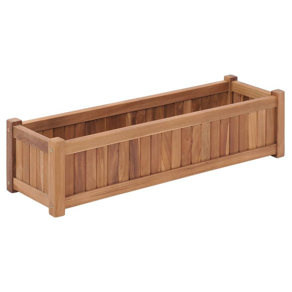 Hævet plantekasse 100x30x25 cm massivt teaktræ Hævet plantekasse 100x30x25 cm massivt teaktræ