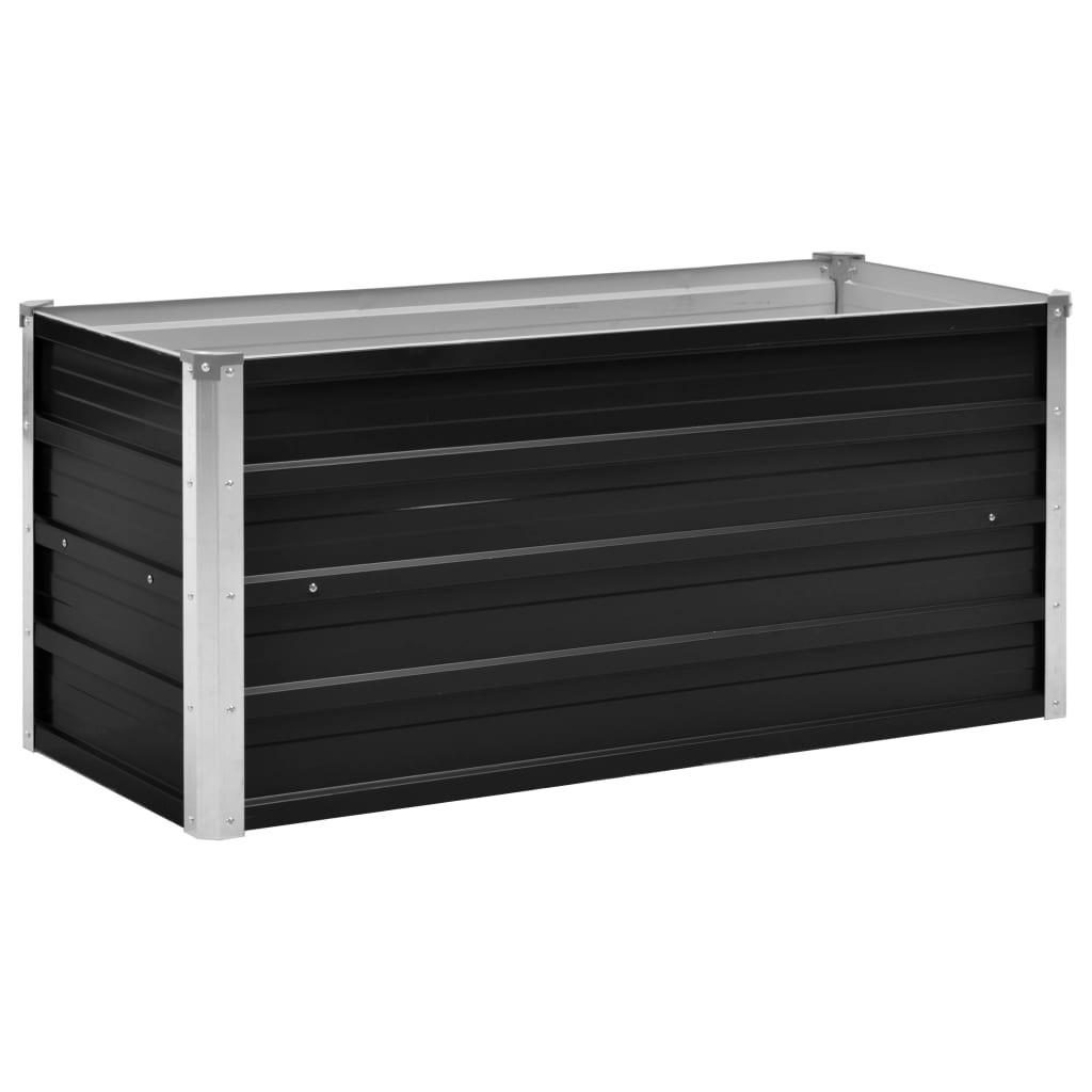 Hævet plantekasse 100x40x45 cm galvaniseret stål antracitgrå Hævet plantekasse 100x40x45 cm galvaniseret stål antracitgrå