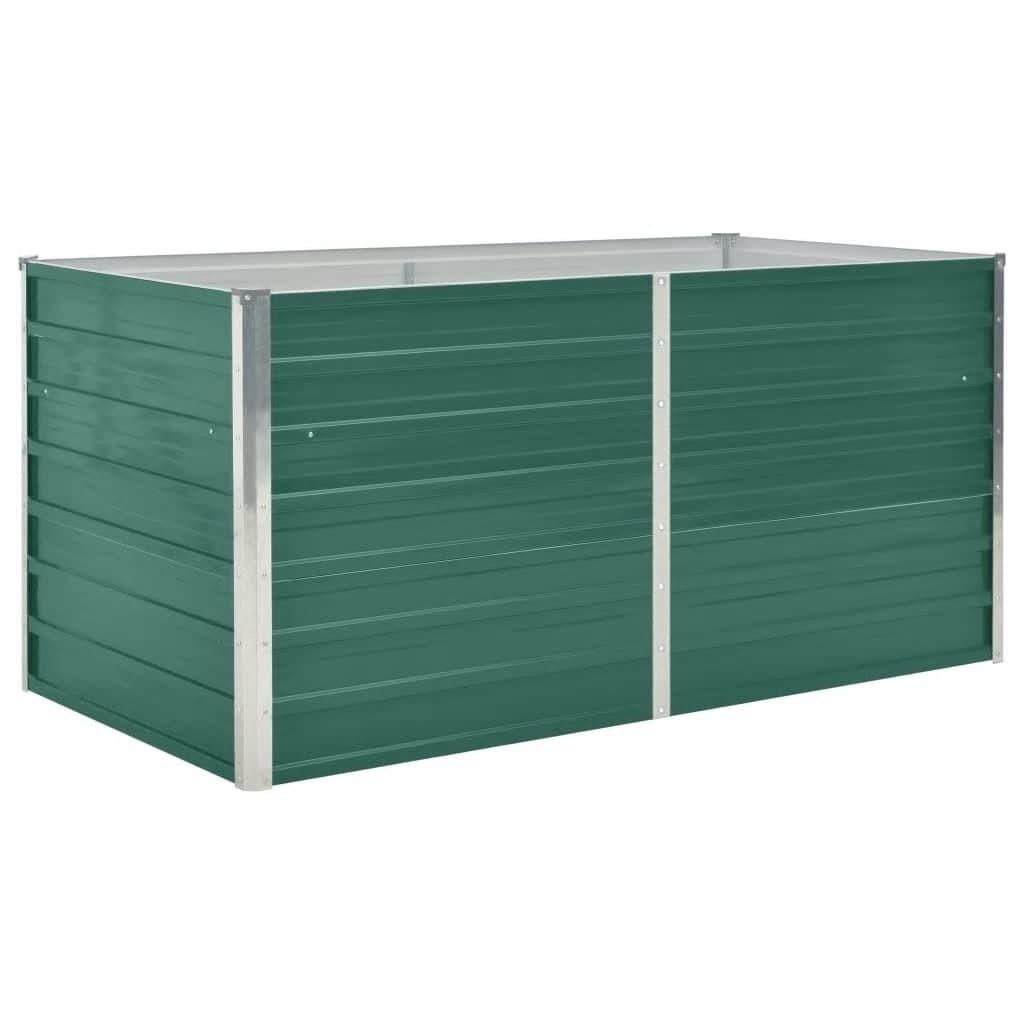 Hævet plantekasse 160 x 80 x 77 galvaniseret stål grøn Hævet plantekasse 160 x 80 x 77 galvaniseret stål grøn
