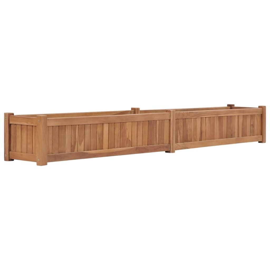 Hævet plantekasse 200x30x25 cm massivt teaktræ Hævet plantekasse 200x30x25 cm massivt teaktræ