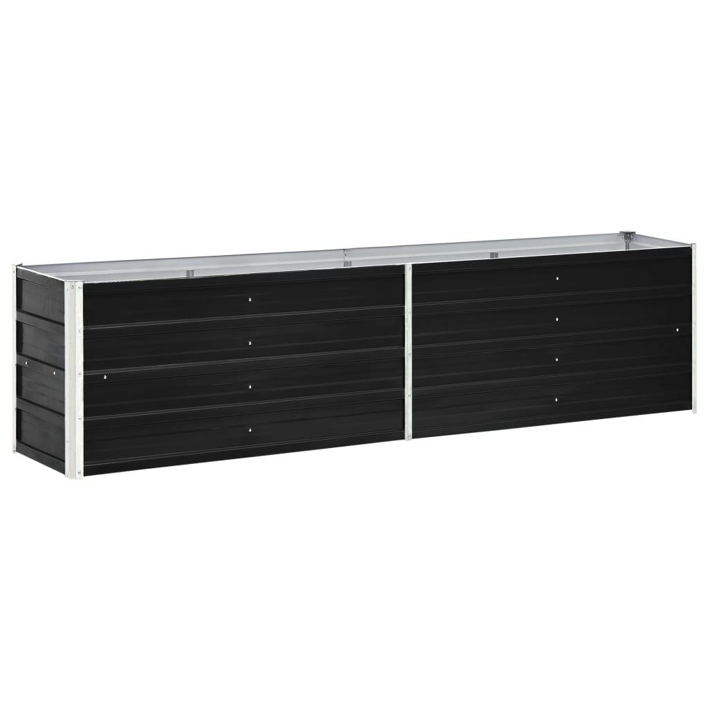 Hævet plantekasse 240x40x45 cm galvaniseret stål antracitgrå Hævet plantekasse 240x40x45 cm galvaniseret stål antracitgrå