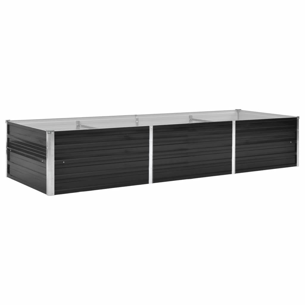 Hævet plantekasse 240x80x45 cm galvaniseret stål antracitgrå Hævet plantekasse 240x80x45 cm galvaniseret stål antracitgrå