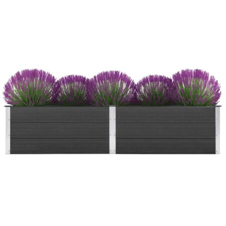 Hævet plantekasse 250x50x54 cm WPC grå
