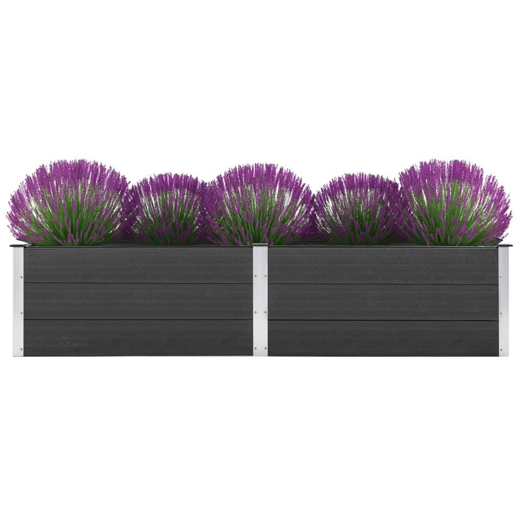 Hævet plantekasse 250x50x54 cm WPC grå Hævet plantekasse 250x50x54 cm WPC grå