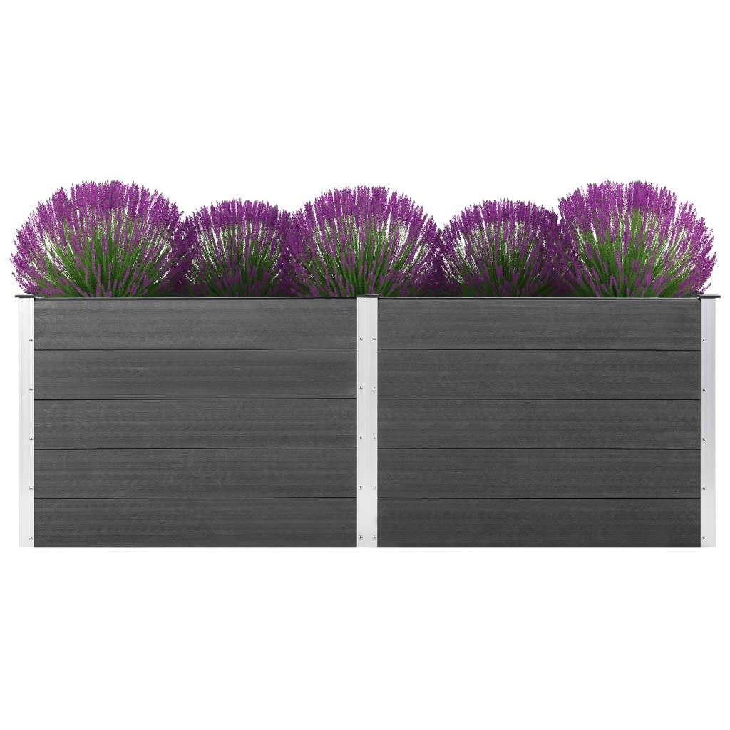 Hævet plantekasse 250x50x91 cm WPC grå Hævet plantekasse 250x50x91 cm WPC grå
