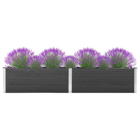 Hævet plantekasse 300x50x54 cm WPC grå