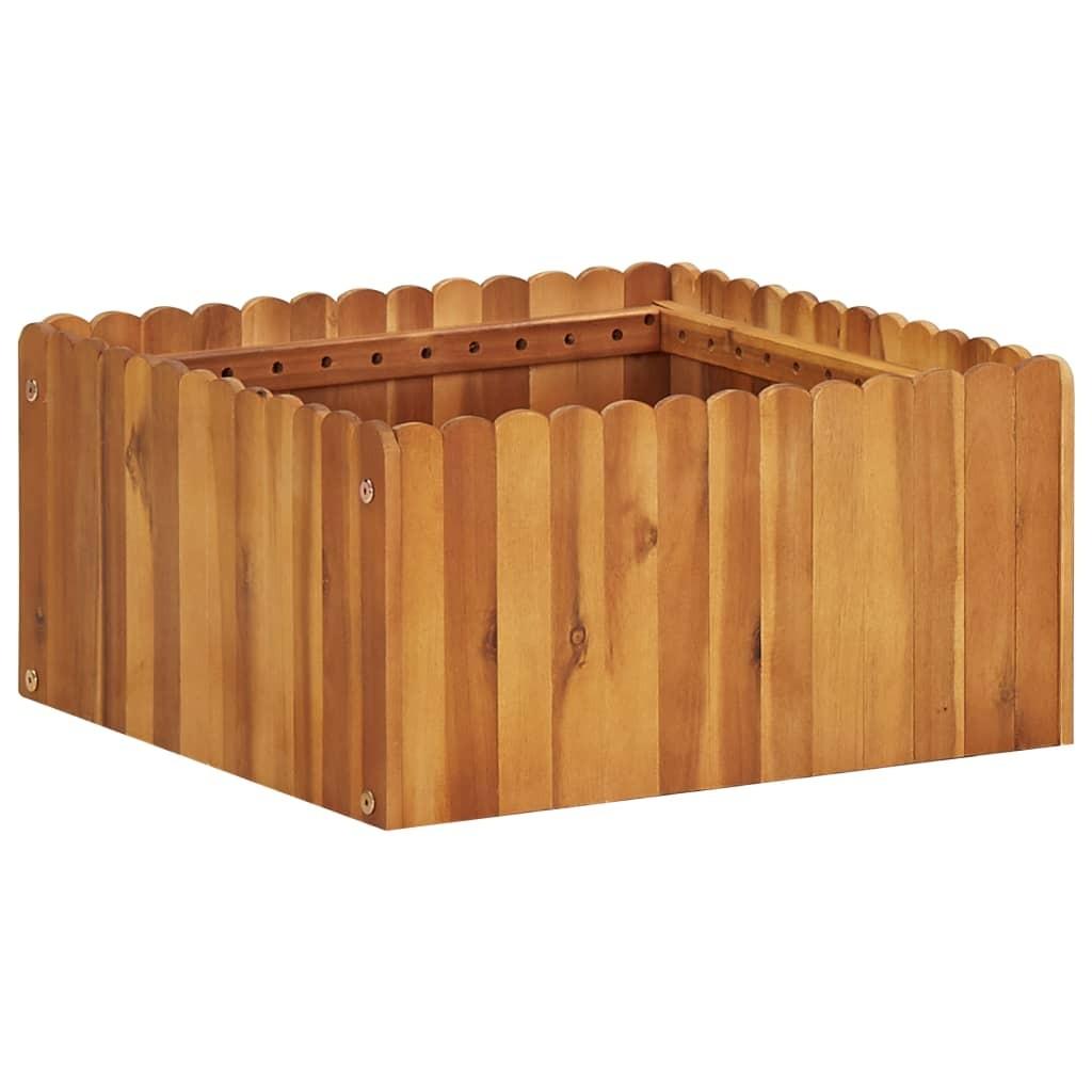Hævet plantekasse 50x50x25 cm massivt akacietræ Hævet plantekasse 50x50x25 cm massivt akacietræ