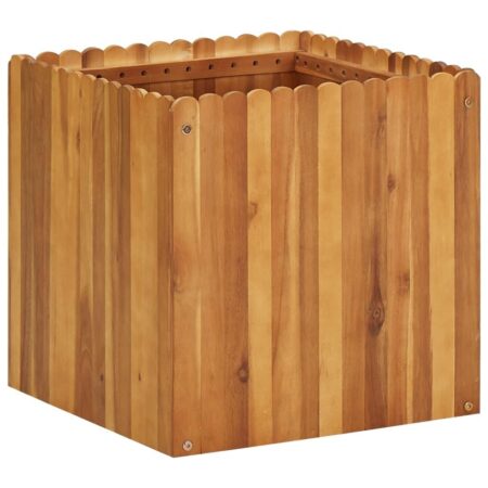 Hævet plantekasse 50x50x50 cm massivt akacietræ