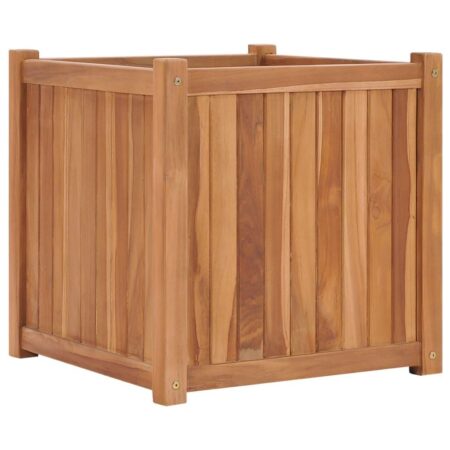 Hævet plantekasse 50x50x50 cm massivt teaktræ