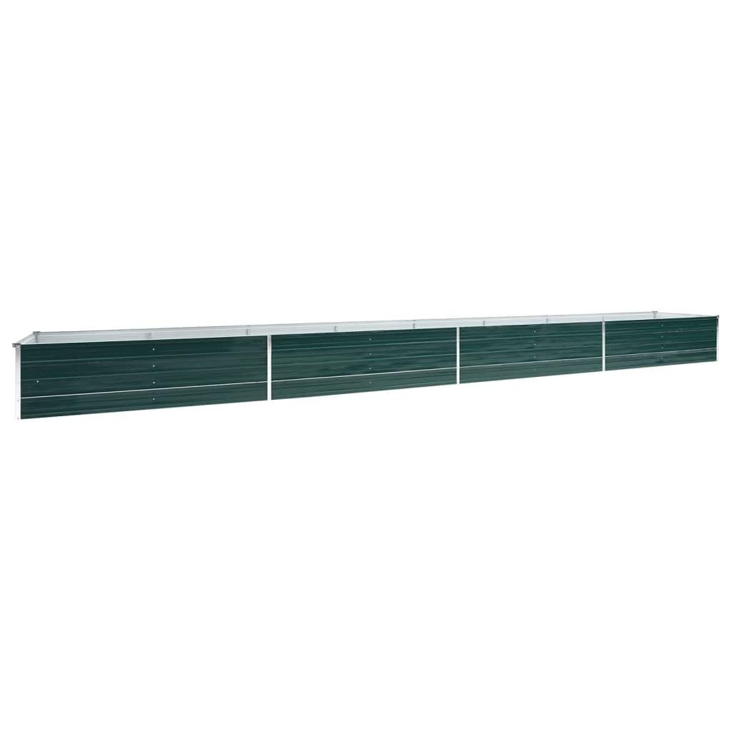 Hævet plantekasse 600x80x45 cm galvaniseret stål grøn Hævet plantekasse 600x80x45 cm galvaniseret stål grøn