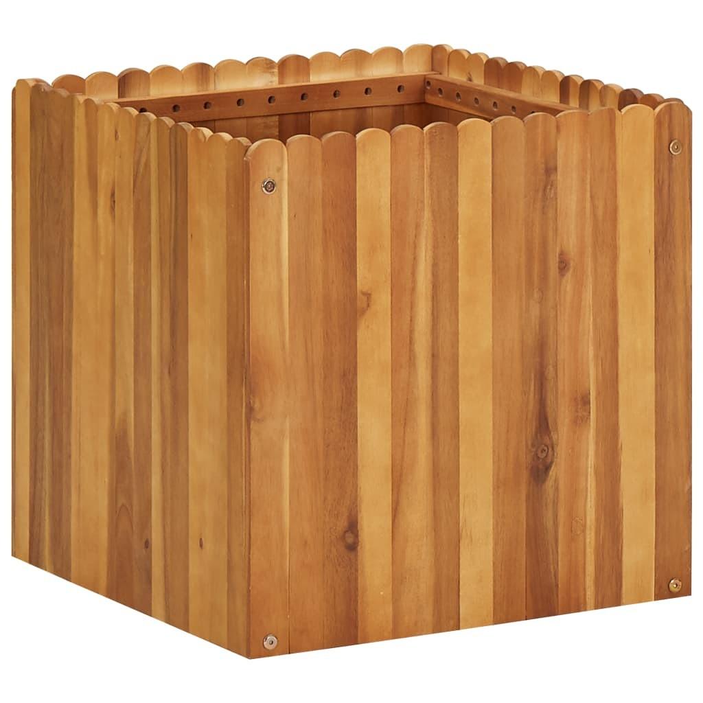Hævet plantekasse i massivt akacietræ - 50 × 50 × 50 cm Hævet plantekasse i massivt akacietræ - 50 × 50 × 50 cm