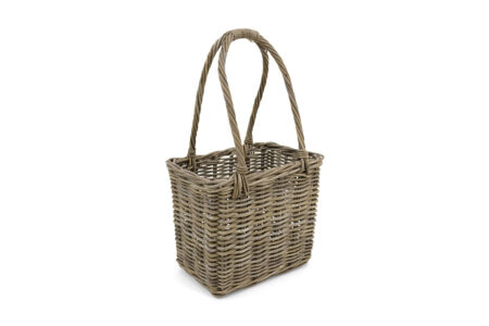 Haga Kurv Høj håndtag 46 cm Cube Cane - Natur