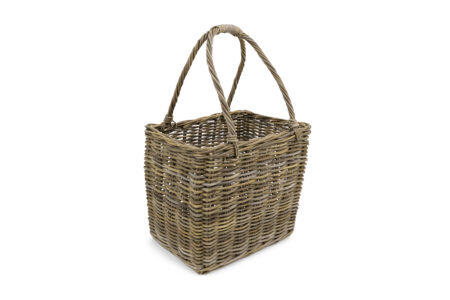 Haga Kurv Høj håndtag 55 cm Cube Cane - Natur